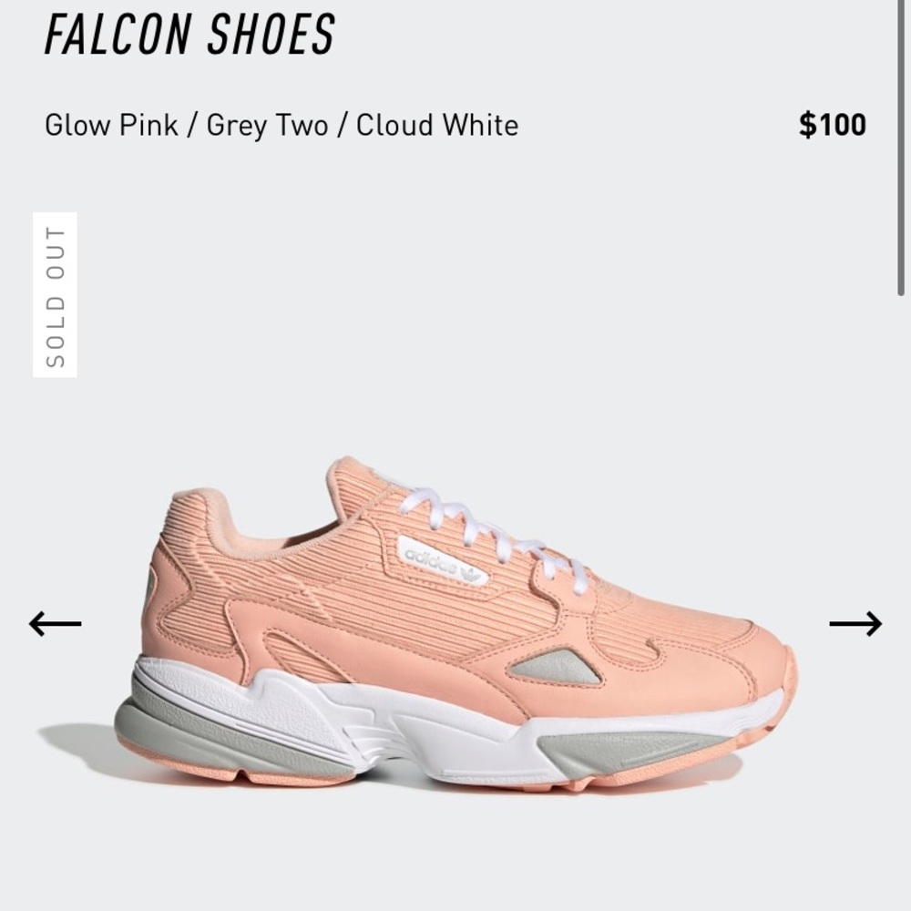 ADIDAS PINK FALCON SNEAKERS